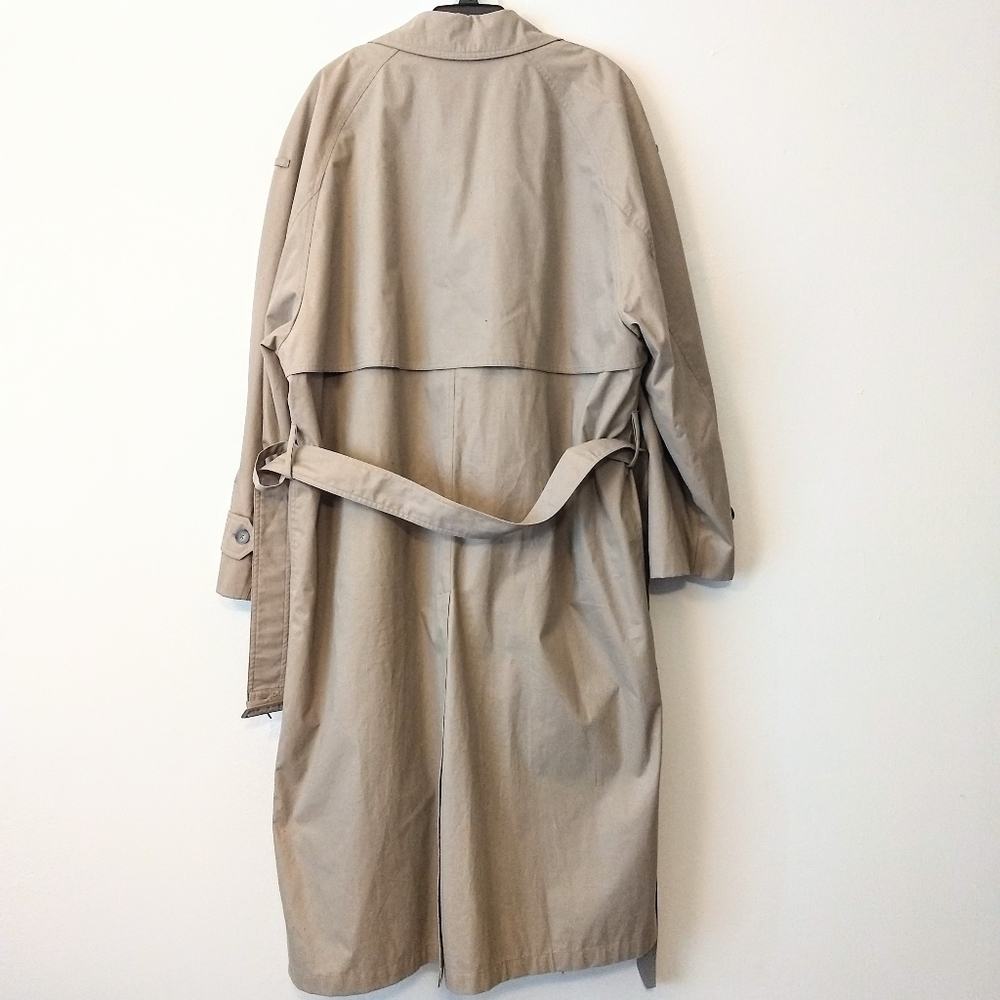 Towne by London Fog Double Breast Mens Trench Coat - Picture 14 of 16
